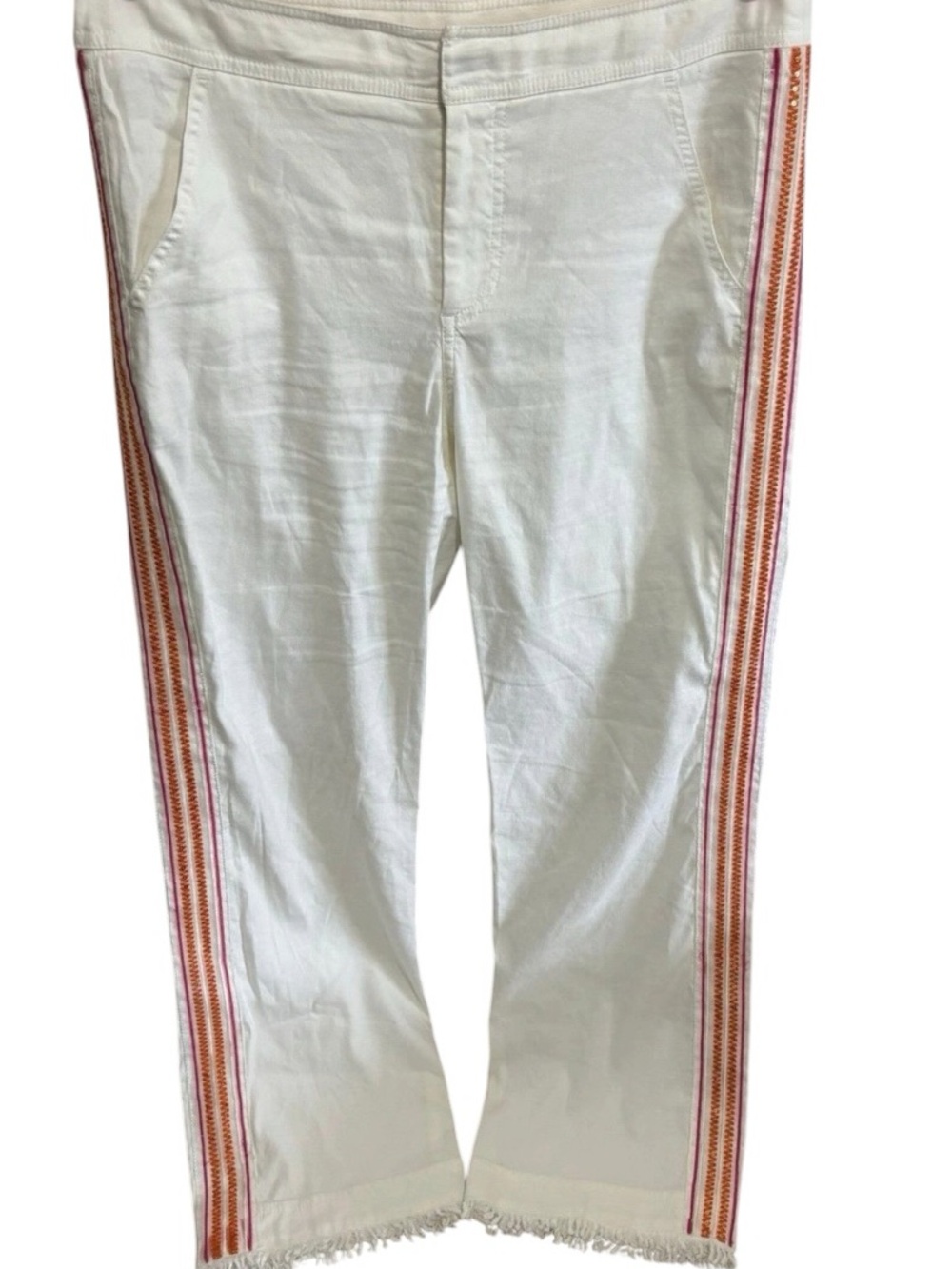 Trina Turk x INC collaboration Linen Blend White Pants in Size 8 - Picture 2 of 10